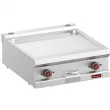 Plancha professionnelle électrique lisse en chrome 2 zones DIAMOND profondeur 700mm