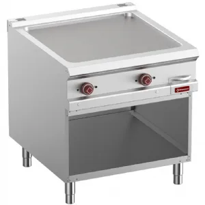 Plancha professionnelle �lectrique lisse en fonte 2 zones sur baie libre DIAMOND profondeur 900mm E9/PLA8-N