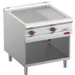 Plancha professionnelle lectrique rainure / lisse en fonte 2 zones sur baie libre DIAMOND profondeur 900mm