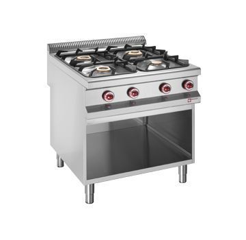 Fourneau 4 feux vifs sur placard ouvert gamme 900 DIAMOND
