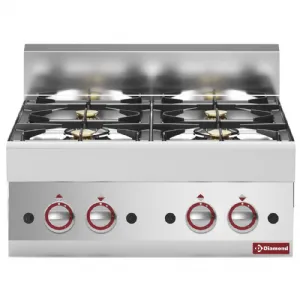4 feux vifs gaz DIAMOND profondeur 650mm G65/4F7T-N