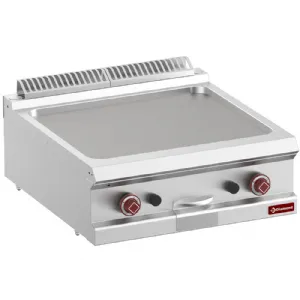 Plancha professionnelle gaz lisse en fonte 2 zones DIAMOND profondeur 700mm G7/PL7T-N
