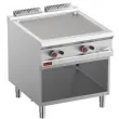 Plancha professionnelle gaz lisse en fonte 2 zones sur baie libre DIAMOND profondeur 900mm