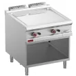 Plancha professionnelle gaz lisse en chrome 2 zones sur baie libre DIAMOND profondeur 900mm