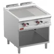 Plancha professionnelle gaz rainure / lisse en fonte 2 zones sur baie libre DIAMOND profondeur 900mm