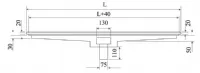 Caniveau de sol vacuation centrale 1500x300mm DIAMOND - GS153C GS153C