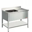 Plonge inox 1 bac avec gouttoir  droite 1400x700mm DIAMOND - L1411D L1411D