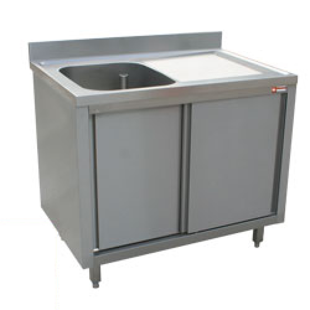 EVIER INOX 1BAC ET DEMI AVEC EGOUTTOIR