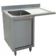 Plonge inox sur meuble 1 bac avec gouttoir  droite 1400x700mm DIAMOND - L1411VD-AS L1411VD-AS