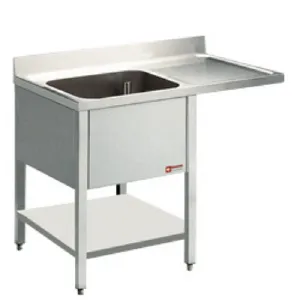 Plonge inox 1 bac avec gouttoir  droite 1400x700mm DIAMOND - L1411VD-D L1411VD-D