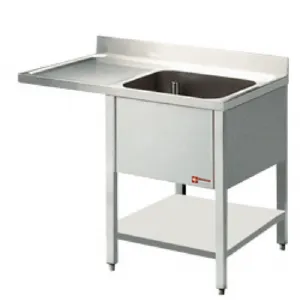 Plonge inox 1 bac avec gouttoir  gauche 1400x700mm DIAMOND - L1411VS L1411VS