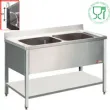 Plonge inox 2 bacs sans gouttoir 1400x700mm DIAMOND - L1421 L1421