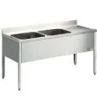 Plonge inox 2 bacs gouttoir  droite 1600x700mm DIAMOND - L1620D-KD