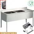 Plonge inox 2 bacs gouttoir  droite 1600x700mm DIAMOND - L1620D-KD L1620D-KD