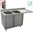 Plonge inox sur meuble 2 bacs avec gouttoir  droite 1600x700mm DIAMOND - L1621VD-AS L1621VD-AS