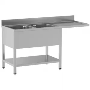 Plonge inox 2 bacs avec �gouttoir � droite 1800x700mm DIAMOND L1821/VD-SD3