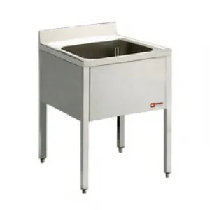 Plonge inox 1 bac sans gouttoir 600x600mm DIAMOND - L610/6-KD L610/6-KD