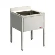 Plonge inox 1 bac sans gouttoir 600x600mm DIAMOND - L610/6-KD