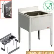 Plonge inox 1 bac sans gouttoir 700x700mm DIAMOND - L710-KD L710-KD