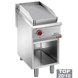 Plancha professionnelle lectrique lisse en fonte 1 zone sur baie libre DIAMOND profondeur 900mm