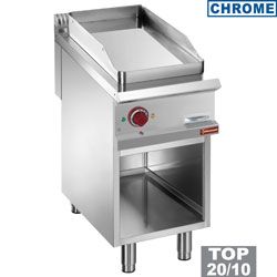 Plancha professionnelle lectrique lisse en chrome 1 zone sur baie libre DIAMOND profondeur 900mm