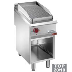 Plancha professionnelle lectrique rainure en fonte 1 zone sur baie libre DIAMOND profondeur 900mm