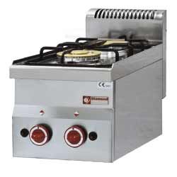 2 feux vifs gaz DIAMOND profondeur 600mm