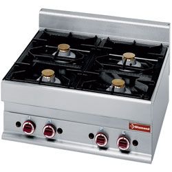 4 feux vifs gaz DIAMOND profondeur 650mm