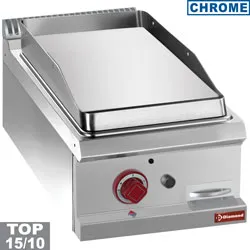 Plancha professionnelle gaz lisse en chrome 1 zone DIAMOND profondeur 700mm G7/PLCD4T