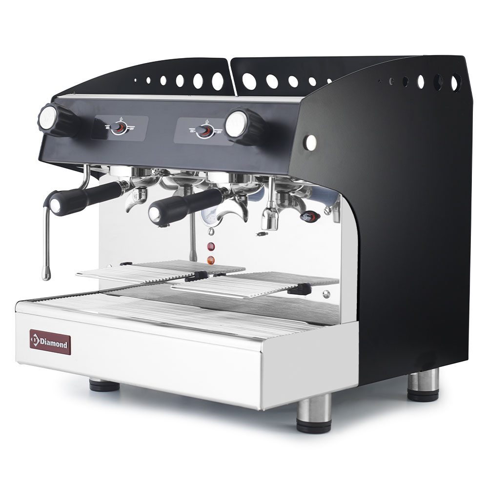 Machine à café profesionnelle 3 groupes, automatique (avec display) - noir  - Diamond - Machines à Café Professionnelles - référence AROMA/3EB -  Stock-Direct CHR