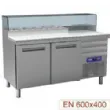 Table pizza 2 portes avec vitrine et 3 tiroirs neutres DIAMOND MR-PIZZA/R2