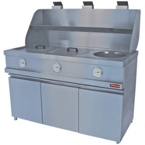 Friteuse professionnelle gaz 3 cuves rondes DIAMOND