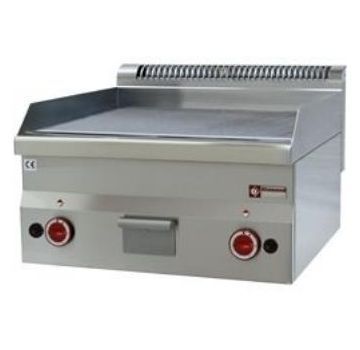 Plancha professionnelle gaz lisse 2 zones DIAMOND profondeur 600mm