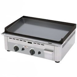 Plancha professionnelle gaz lisse 2 zones DIVERSO by Diamond