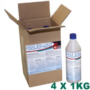 Produit polissage surface en acier inox 4 flacons d'1 KG DIAMOND - POLICE-SS POLIS-SS