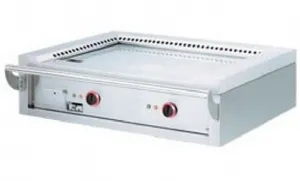 Plancha professionnelle Teppanyaki gaz 2 zones  poser DIAMOND TPG2-12/T