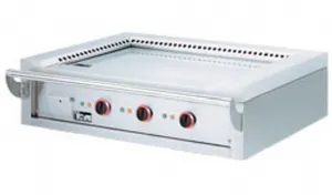 Plancha professionnelle Teppanyaki lectrique 3 zones  poser DIAMOND TPE3-15/T