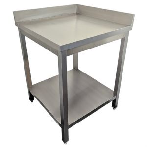 Table inox d'angle soudée Largeur 700mm - Profondeur 700mm DIAMOND - TL771A/C