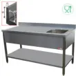 Table du chef inox cuve  droite 1800x700mm DIAMOND - TV1871DA TV1871DA