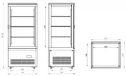 Vitrine rfrigre de comptoir 80 litres Diamond - MIC-48G/R6 MIC-48G/R6