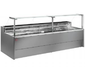 Vitrine rfrigre  vitre droite sur pistons longueur 1500mm DIAMOND - VENICE GRIS