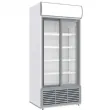 Frigo positif 2 portes coulissantes avec caisson lumineux blanche Diverso by DIAMOND