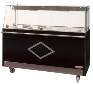 Vitrine chaude en service traditionnel Spécial marché - Longueur 1500mm DOREGRILL V 150 M