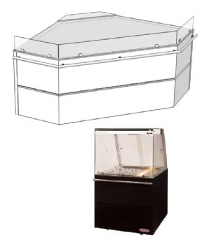 Vitrine chaude d'angle en libre-service - Longueur 2020mm DOREGRILL