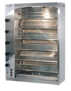 Rôtissoire professionnelle à gaz 6 broches DOREGRILL Ginox 6-G