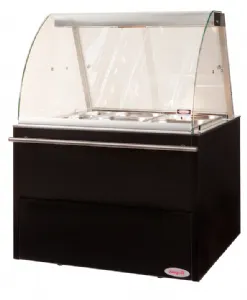 Vitrine chaude en service traditionnel - Longueur 1000mm DOREGRILL V 100 Trad