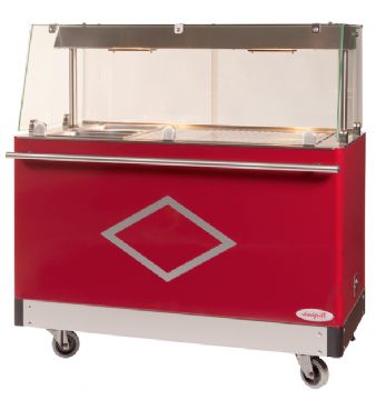 Vitrine chaude en service traditionnel Spcial march - Longueur 1200mm DOREGRILL