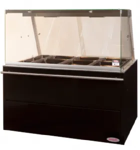 Vitrine chaude en service traditionnel - Longueur 1320mm DOREGRILL V 132 Trad