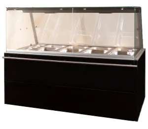 Vitrine chaude en service traditionnel - Longueur 1950mm DOREGRILL V 195 Trad