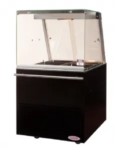 Vitrine chaude en service traditionnel - Longueur 750mm DOREGRILL V 75 Trad